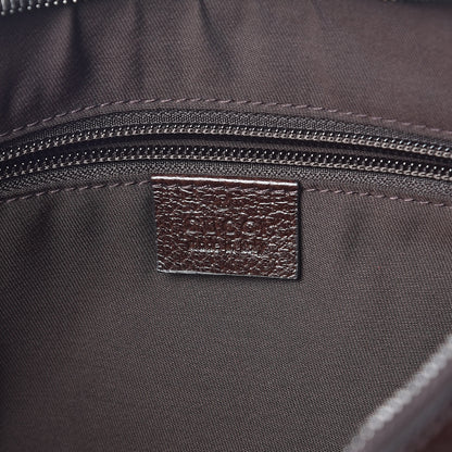 Gucci Monogram Web Medium Half Moon Hobo Dark Brown 6 of 9