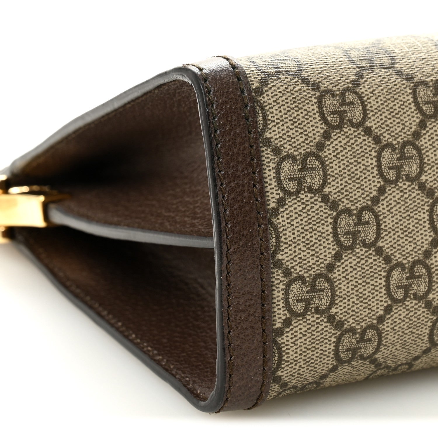 Gucci GG Supreme Monogram Web Medium Ophidia Chain Shoulder Bag Brown 9 of 10