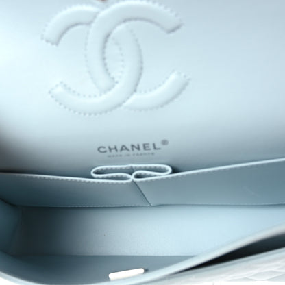 Chanel Caviar Quilted Medium Double Flap Light Blue 5 of 10