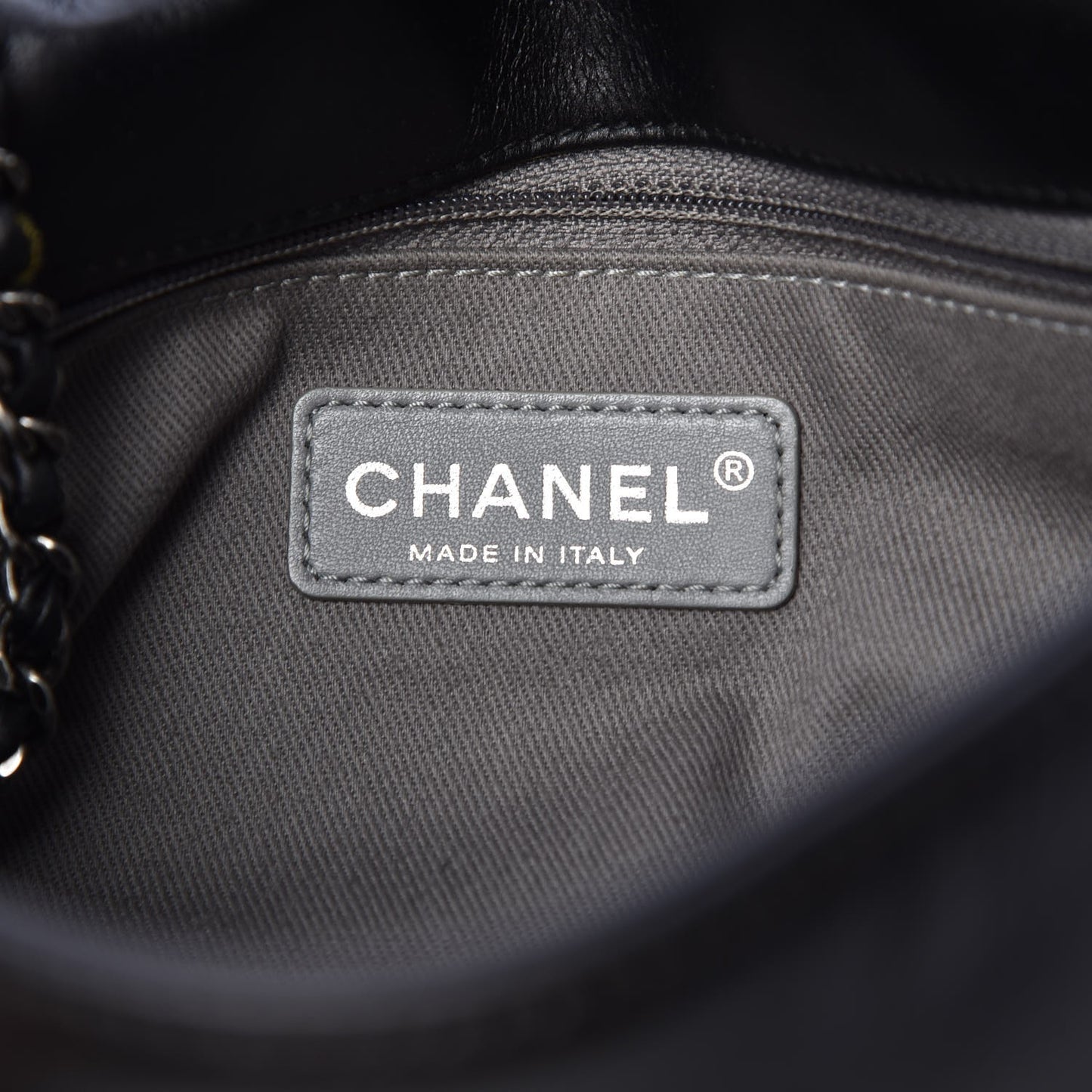 Calfskin Diamond Embroidered Medium Flap Black