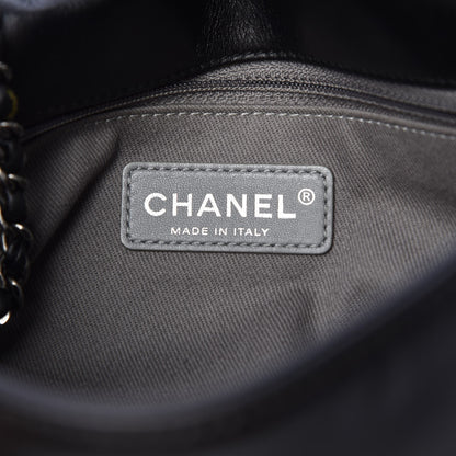 Chanel Calfskin Diamond Embroidered Medium Flap Black 7 of 12