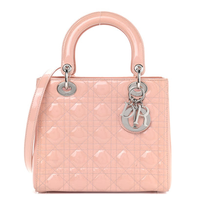 Christian Dior Patent Cannage Medium Lady Dior Rose Clair 1 of 7