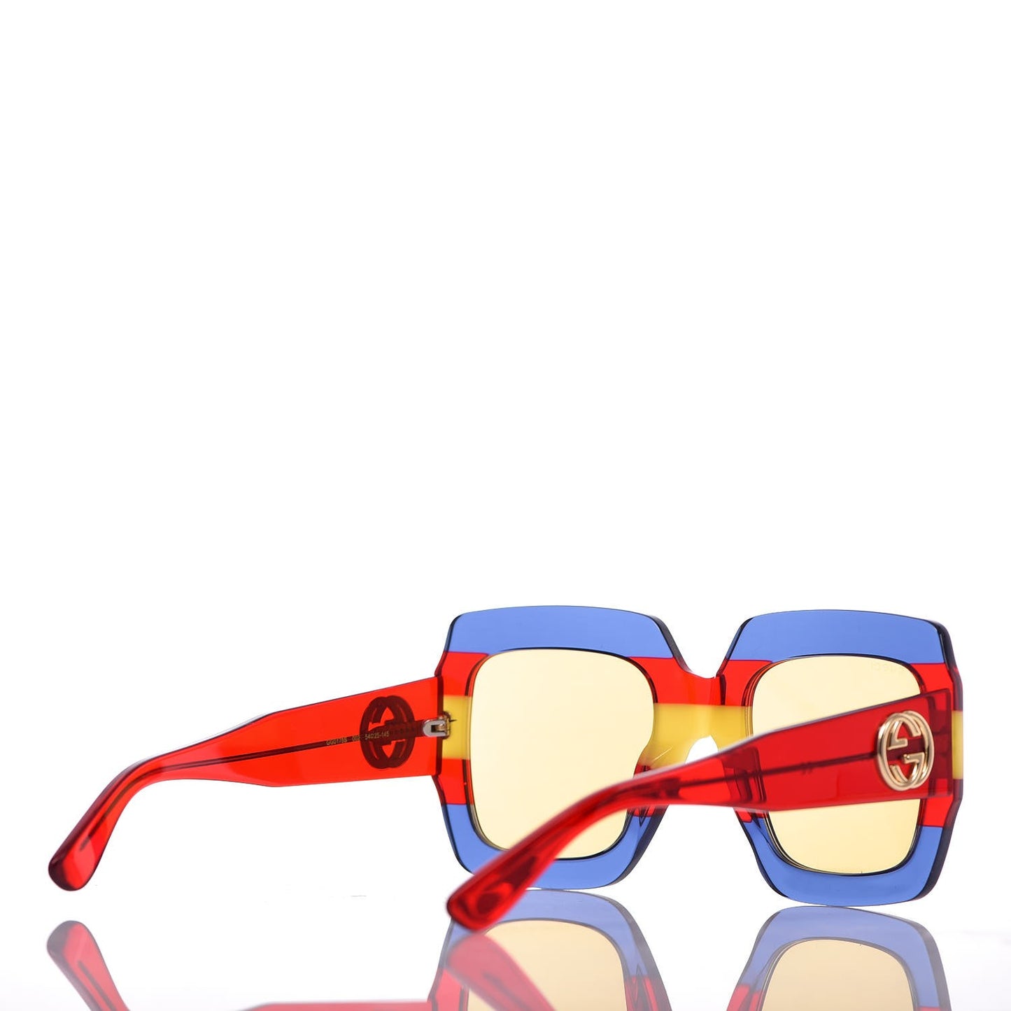 Square Frame GG0178S Sunglasses Blue Red Yellow