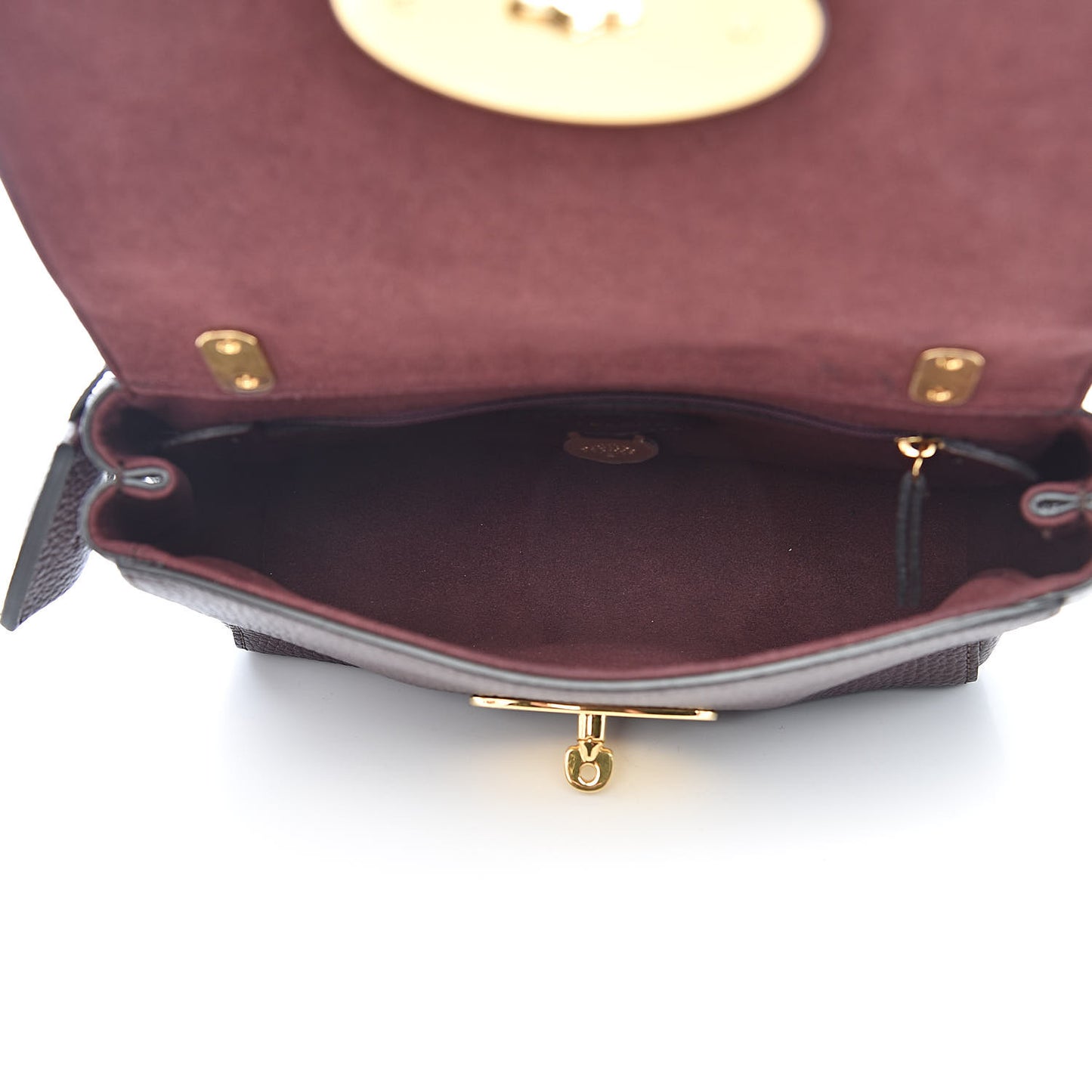 Glossy Goatskin Small Lily Flap Oxblood
