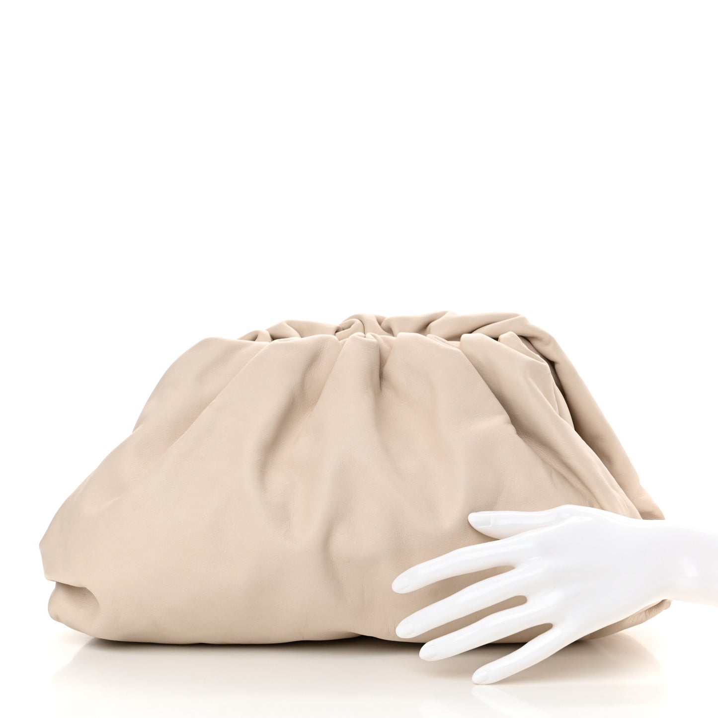 Smooth Butter Calf The Pouch Oversized Clutch Plaster