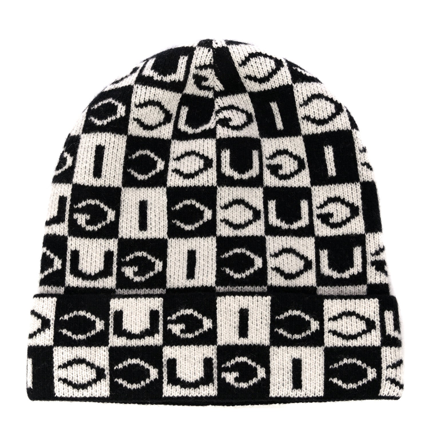 Gucci Wool Appside Beanie L Black Ivory 1 of 7