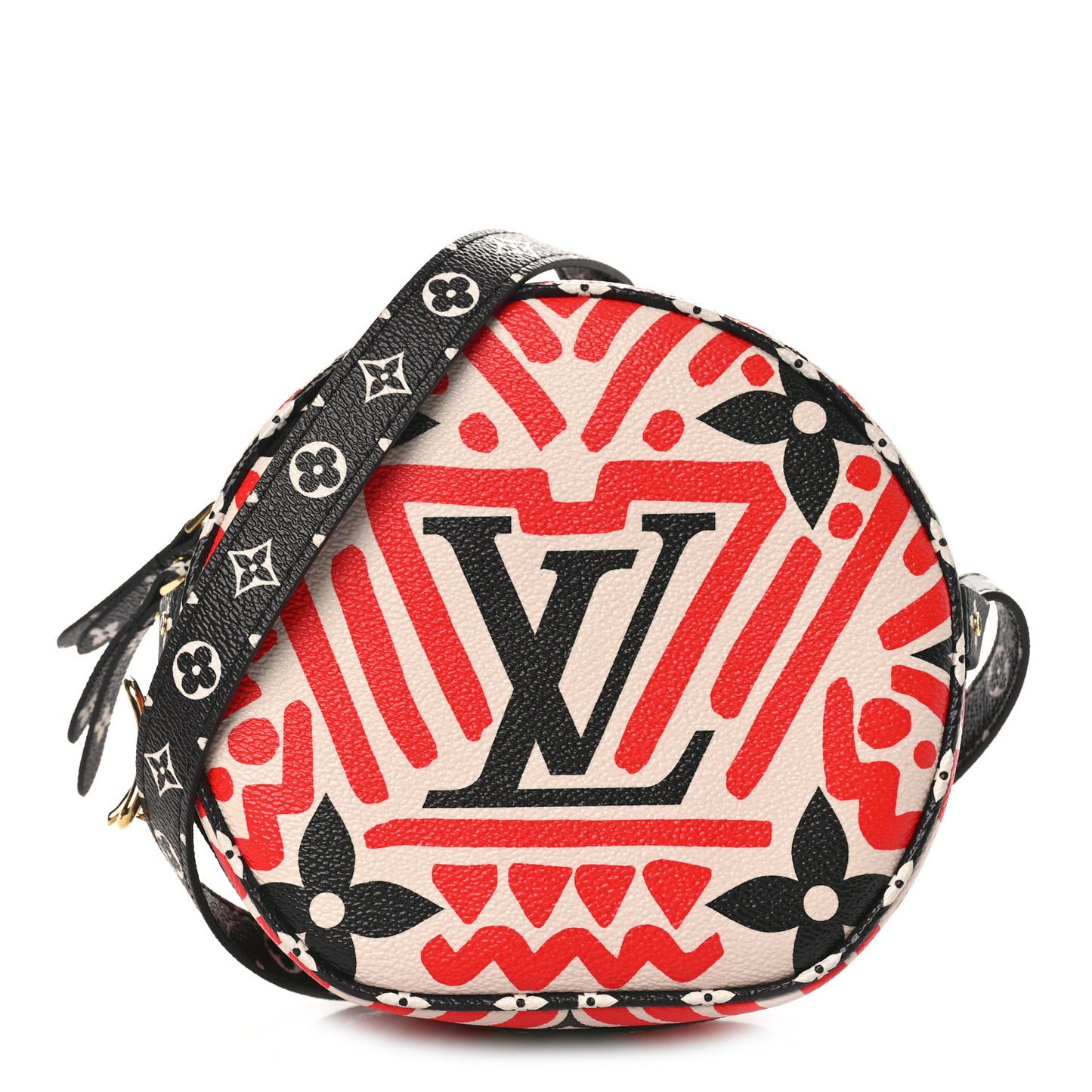 Monogram Giant Crafty Boite Chapeau Souple PM Creme Rouge Black