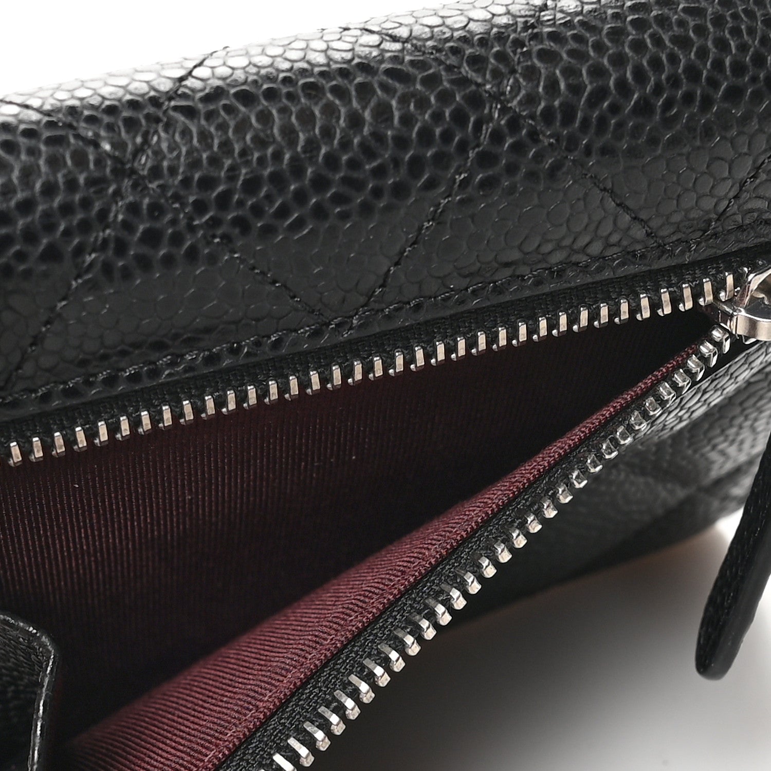 Chanel Caviar Quilted Compact Flap Wallet Black 6 of 12