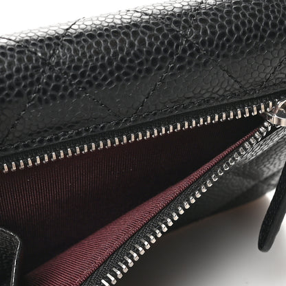 Chanel Caviar Quilted Compact Flap Wallet Black 6 of 12