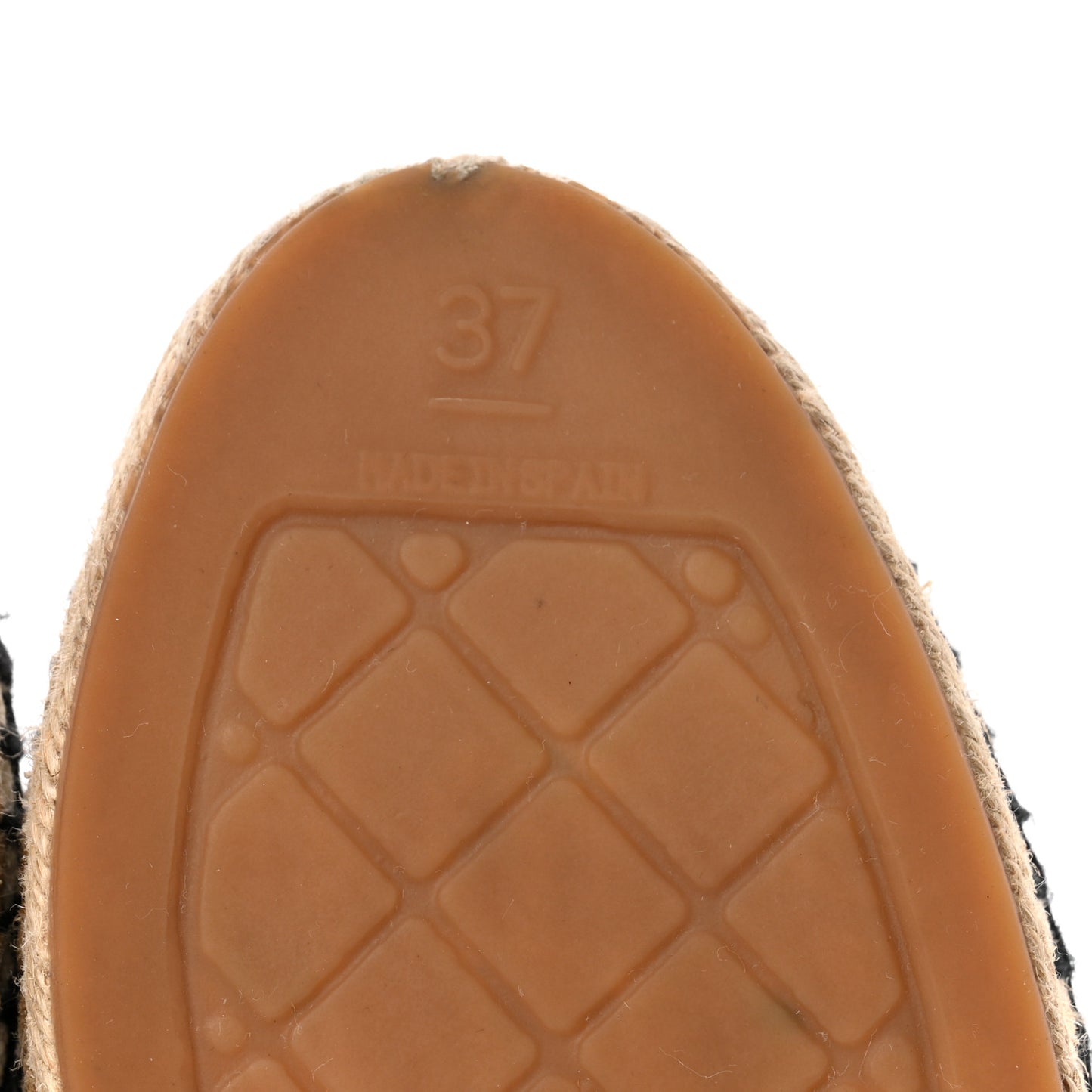 Fabric Biarritz CC Espadrilles 37 Beige Black