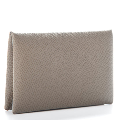 Hermes Epsom Calvi Card Case Etoupe 3 of 6