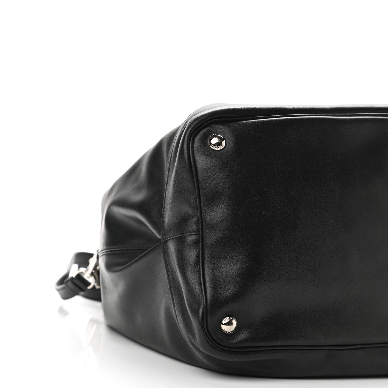 Prada Soft Calfskin Bucket Bag Black 7 of 8