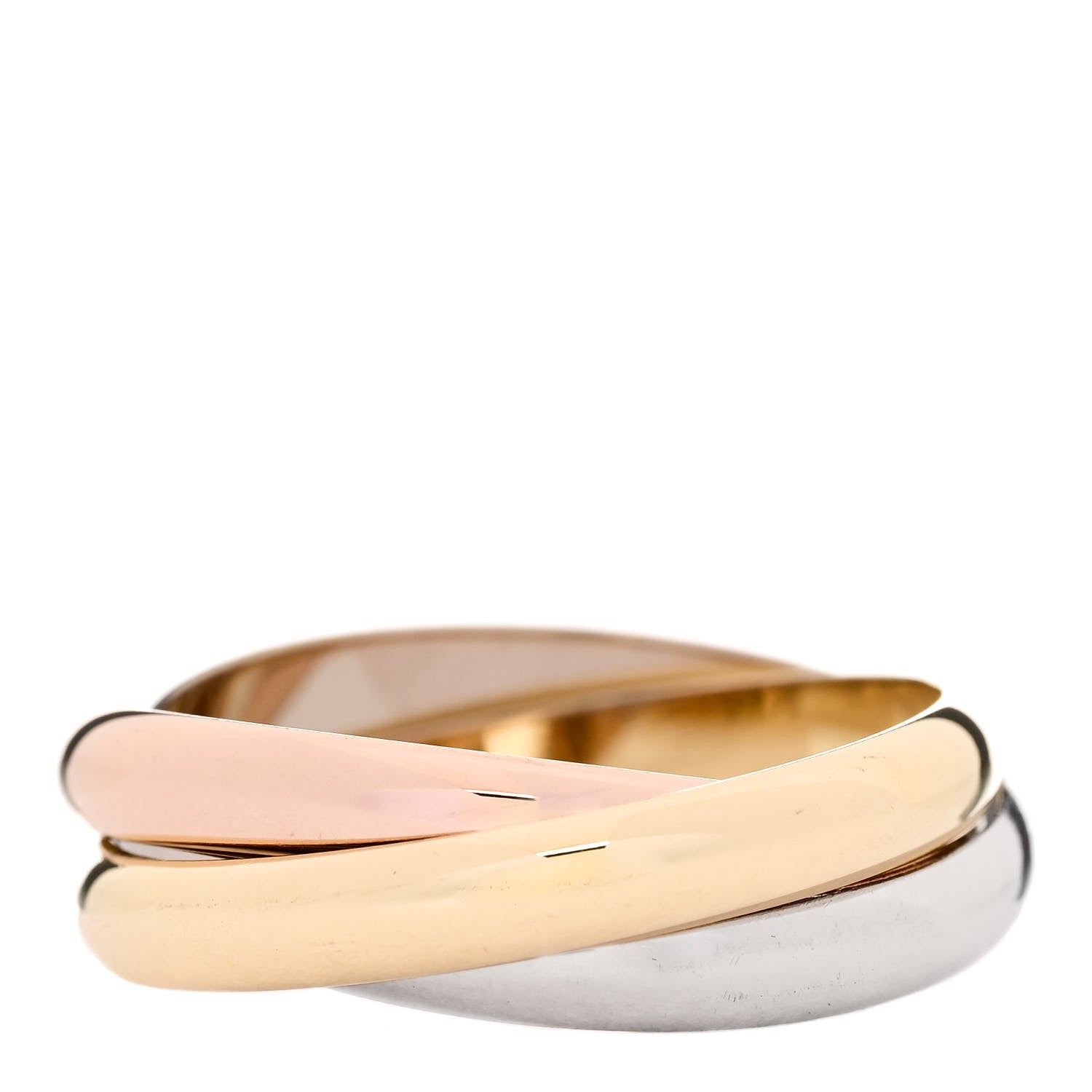 Cartier 18K Pink Yellow White Gold Classic Trinity Ring 65 11 3 of 5