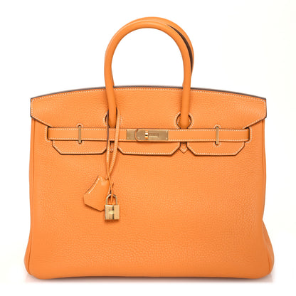 Hermes Taurillon Clemence Birkin 35 Moutarde 1 of 15