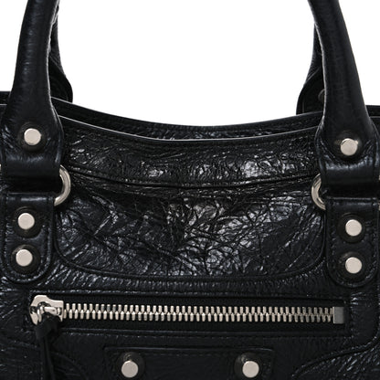 Balenciaga Agneau Arena Silver Hardware Small Le City Black 8 of 10