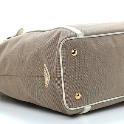 Prada Jacquard Logo Tote Corda Talco 5 of 9