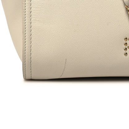 Chanel Caviar Small Studded Deauville Tote Ivory 16 of 16