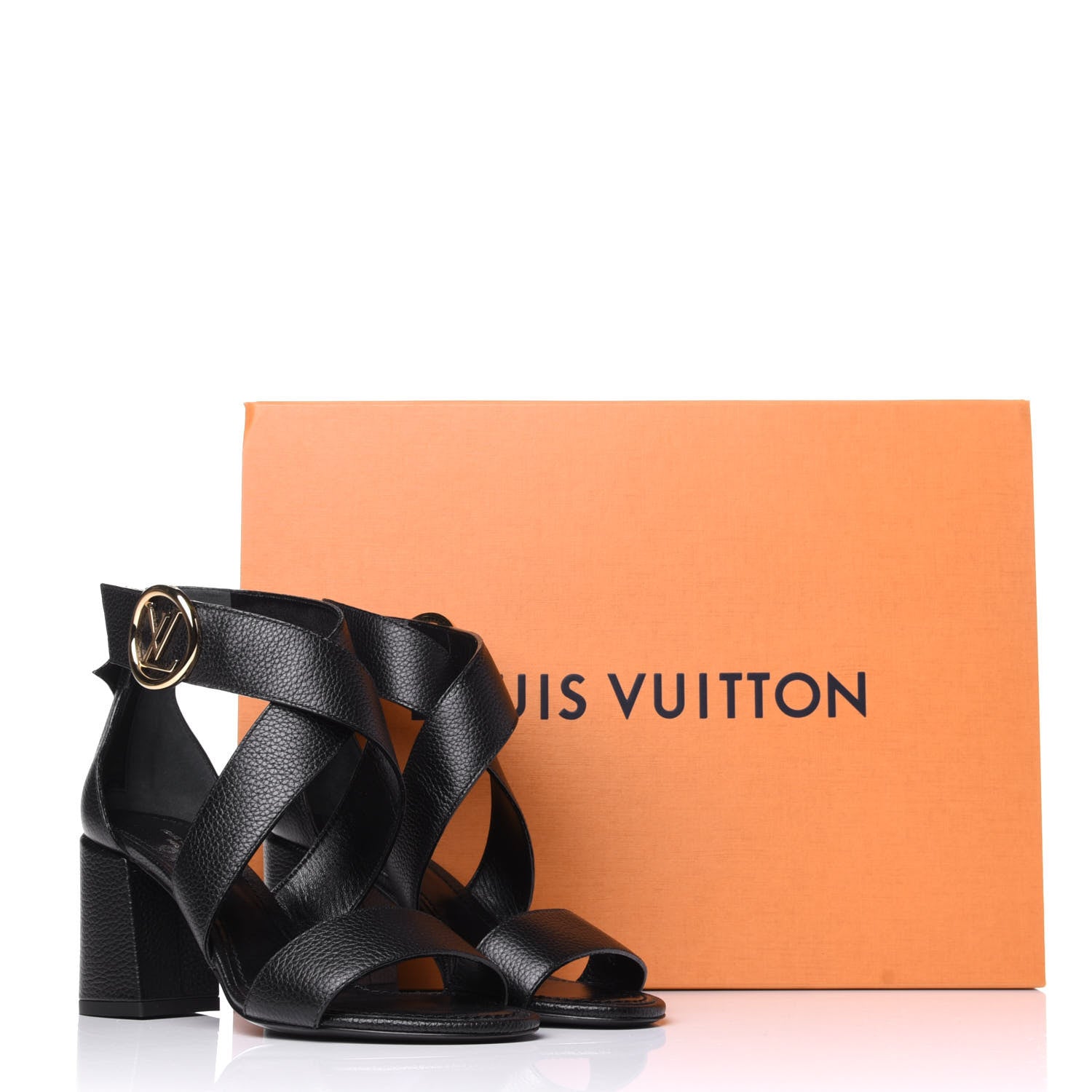 Louis Vuitton Calfskin Horizon Sandals 35 Black 11 of 11