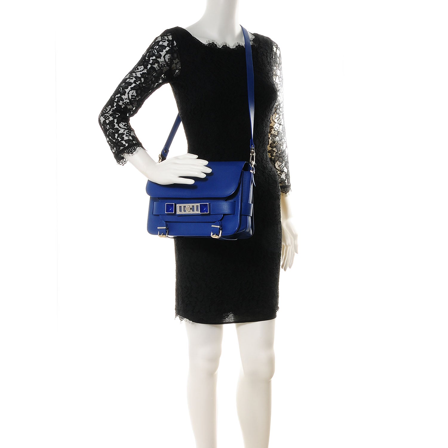 Proenza Schouler Smooth Calf PS11 Classic Shoulder Bag Royal Blue 2 of 9