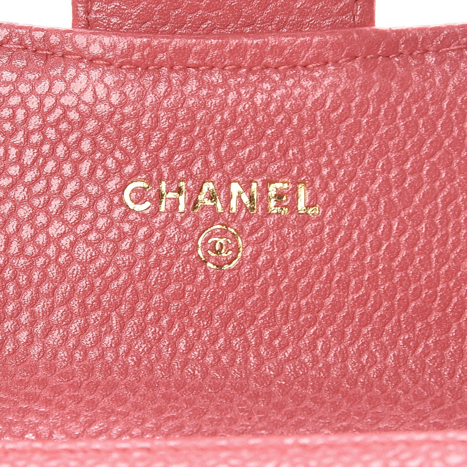 Chanel Metallic Caviar Quilted Flap Card Holder Pink 6 of 9