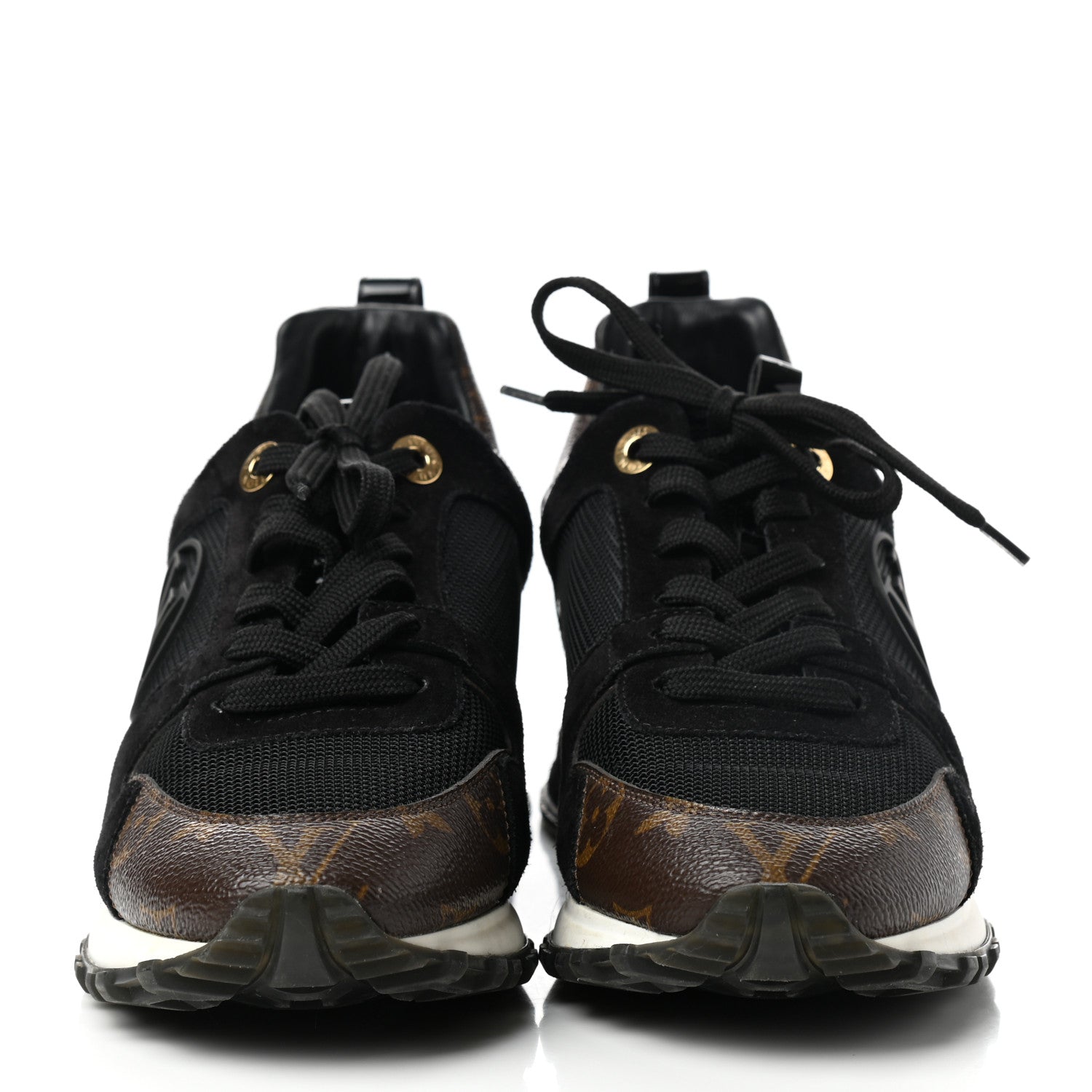 Louis Vuitton Suede Monogram Run Away Sneakers 37 Black 2 of 8