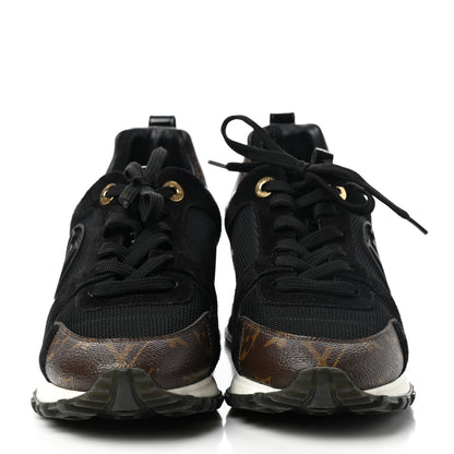 Louis Vuitton Suede Monogram Run Away Sneakers 37 Black 2 of 8
