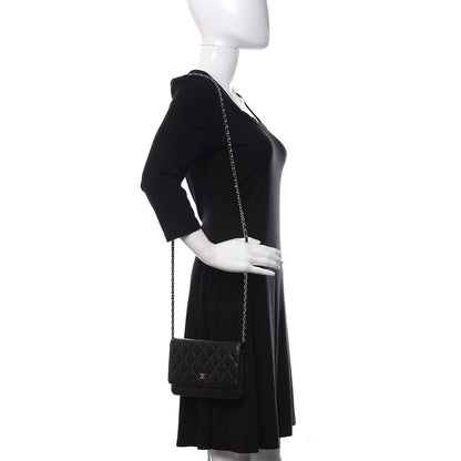 Chanel Caviar Quilted Wallet On Chain WOC Black 2 of 13