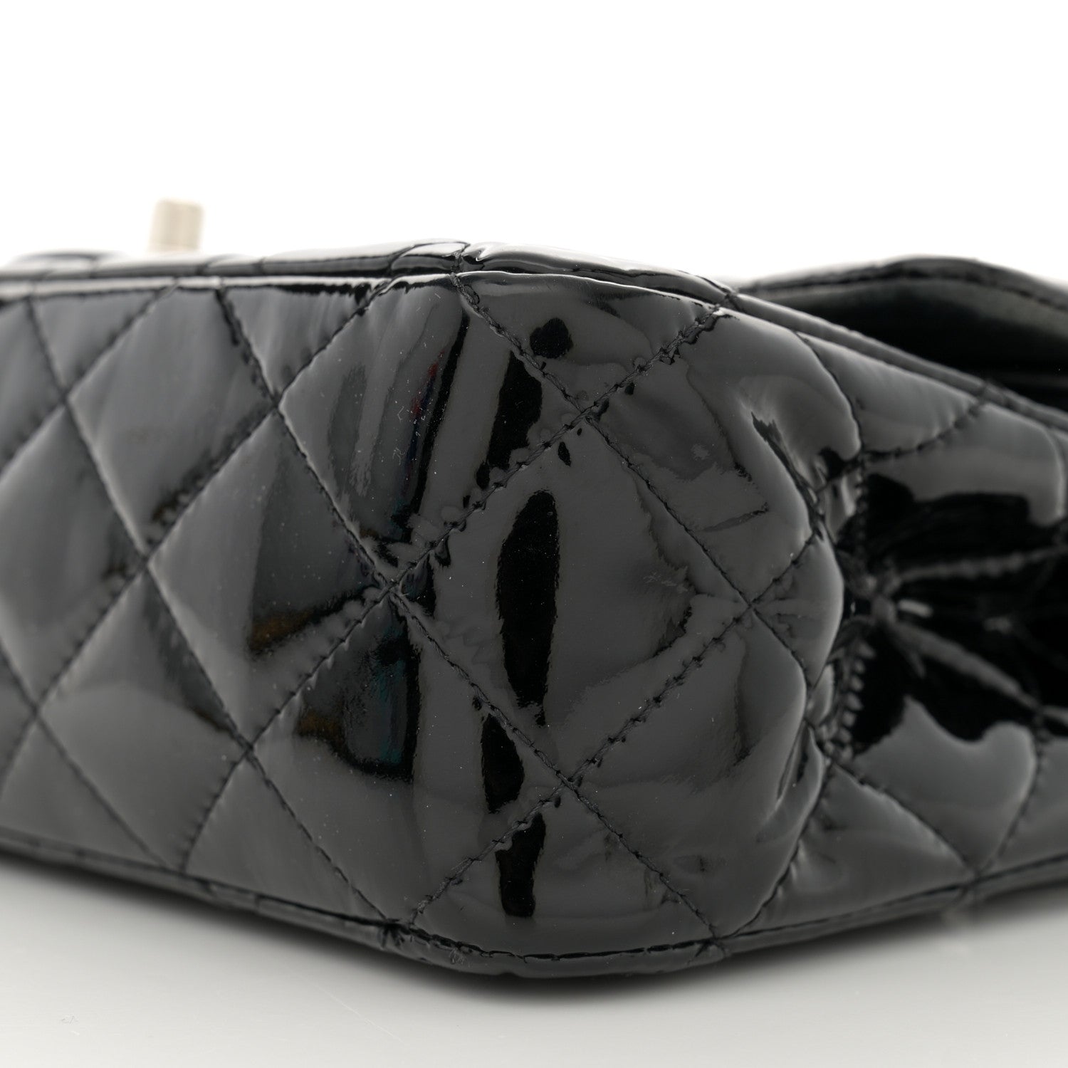Chanel Patent Quilted Medium Double Flap Black 10 of 15