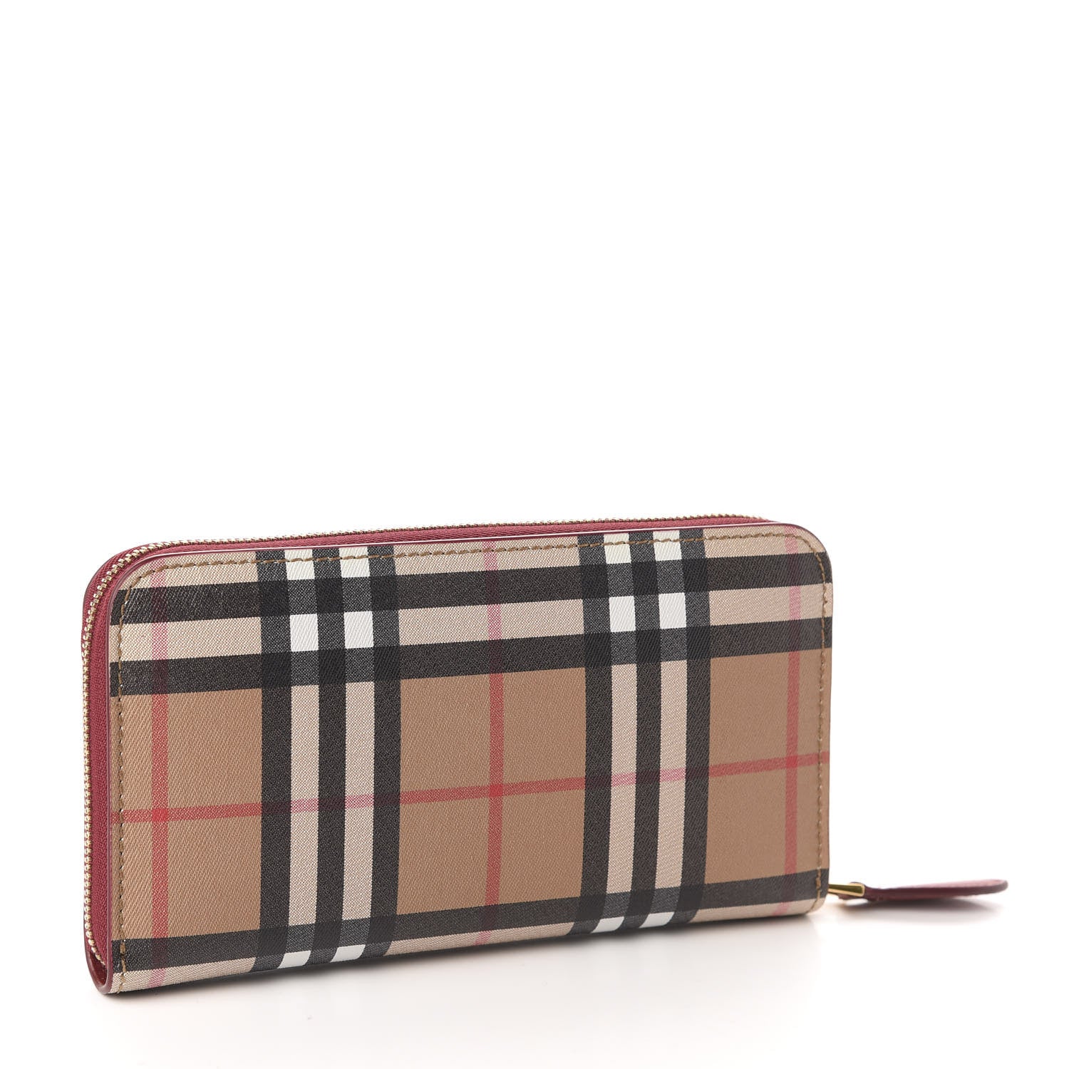 Burberry Vintage Check Elmore Zip Around Wallet Crimson 3 of 8