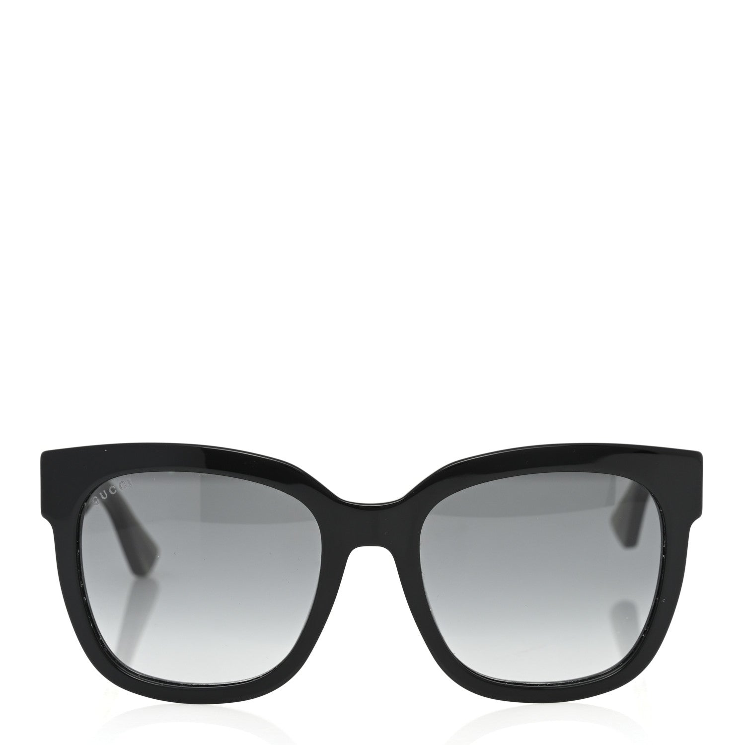 Gucci Acetate Square Frame Web Glitter Sunglasses GG0034S Black Green 2 of 8