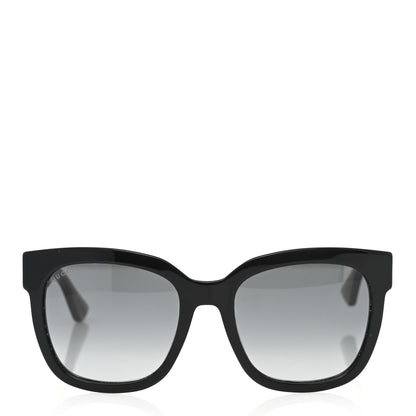 Gucci Acetate Square Frame Web Glitter Sunglasses GG0034S Black Green 2 of 8
