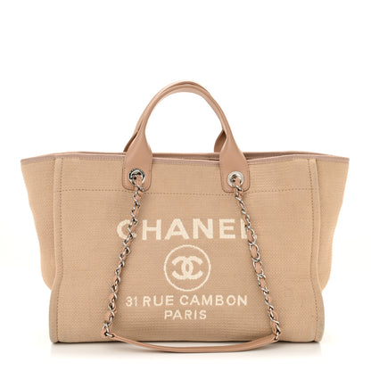 Chanel Mixed Fibers Medium Deauville Tote Beige 1 of 15