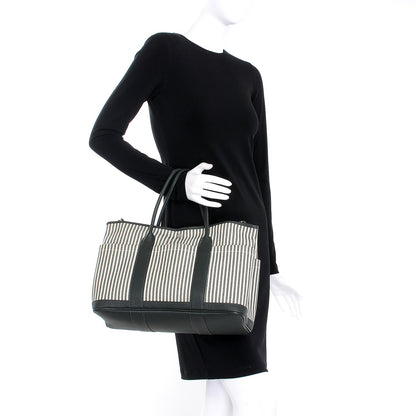 Hermes Toile Vache Country Garden Party Pockets 36 MM Tote Ecru Vert Anglais Vert Fonce 3 of 12