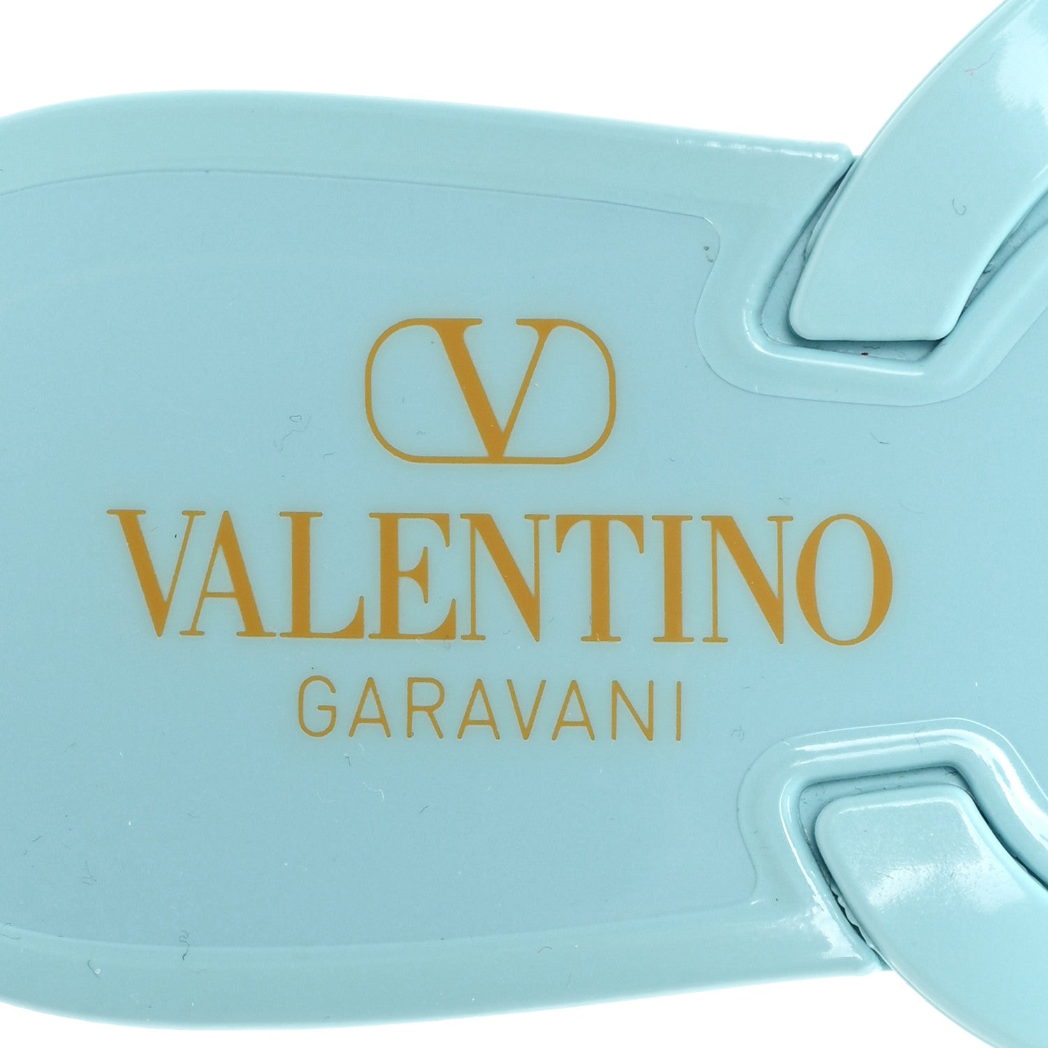Valentino Garavani PVC Jelly Rockstud Bow Thong Sandals 41 Light Blue 6 of 8