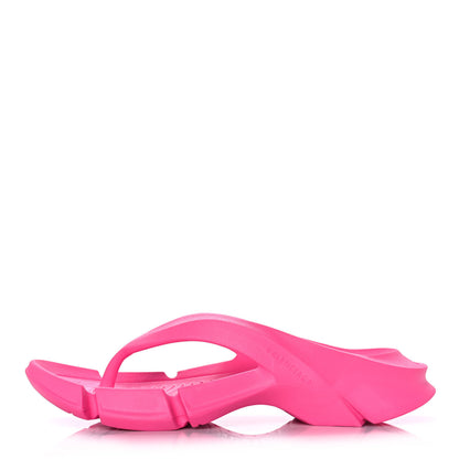 Balenciaga Rubber Womens Mold Thong Sandals 36 Fluo Pink 1 of 8