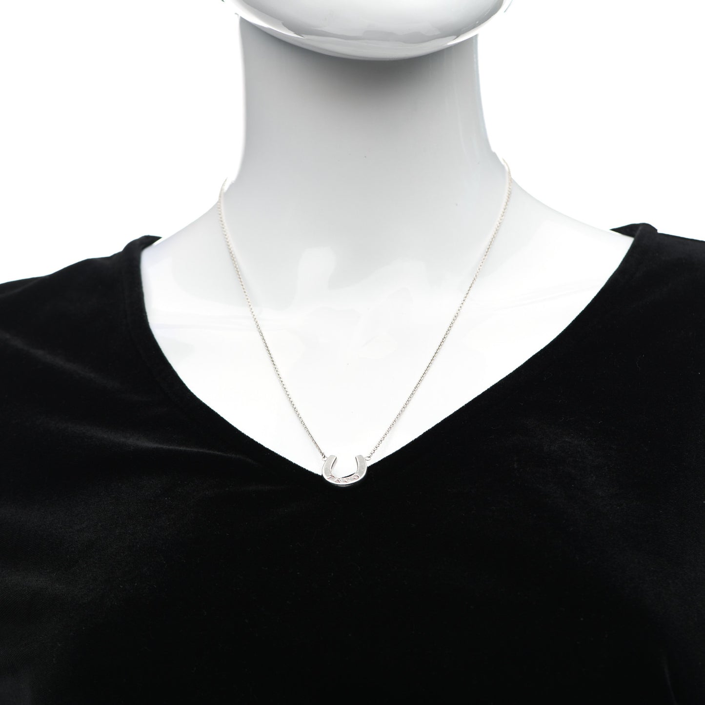 Sterling Silver Horseshoe Pendant Necklace