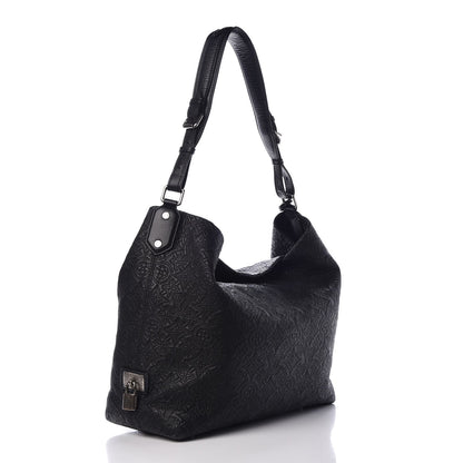 Louis Vuitton Monogram Lambskin Antheia Hobo PM Black 3 of 9