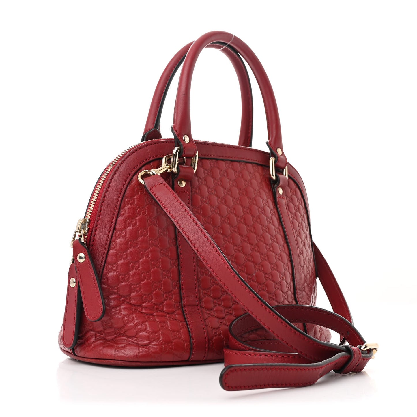 Soft Microguccissima Mini Dome Bag Rosso