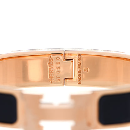 Hermes Enamel Narrow Clic Clac H Bracelet PM Black 4 of 5