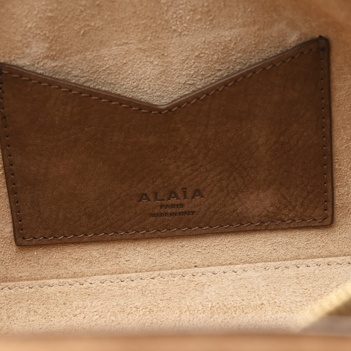Nubuck Medium Le Teckel Bag Terre D'Ombre
