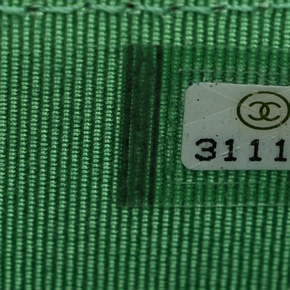 Chanel Caviar Quilted Flap Card Holder On Chain Light Green 8 of 11