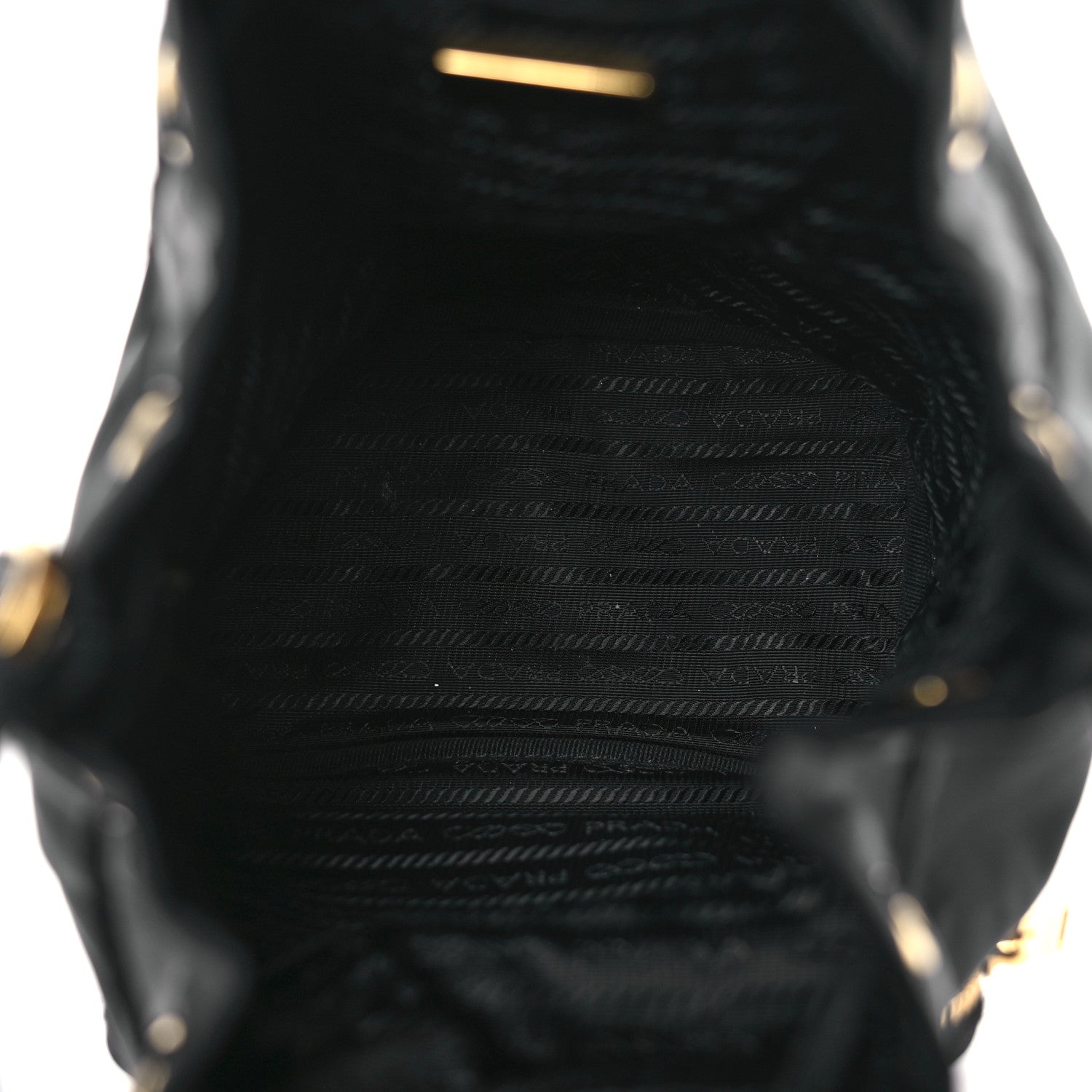 Prada Saffiano Tessuto Nylon Mini Bucket Crossbody Bag Black 5 of 9