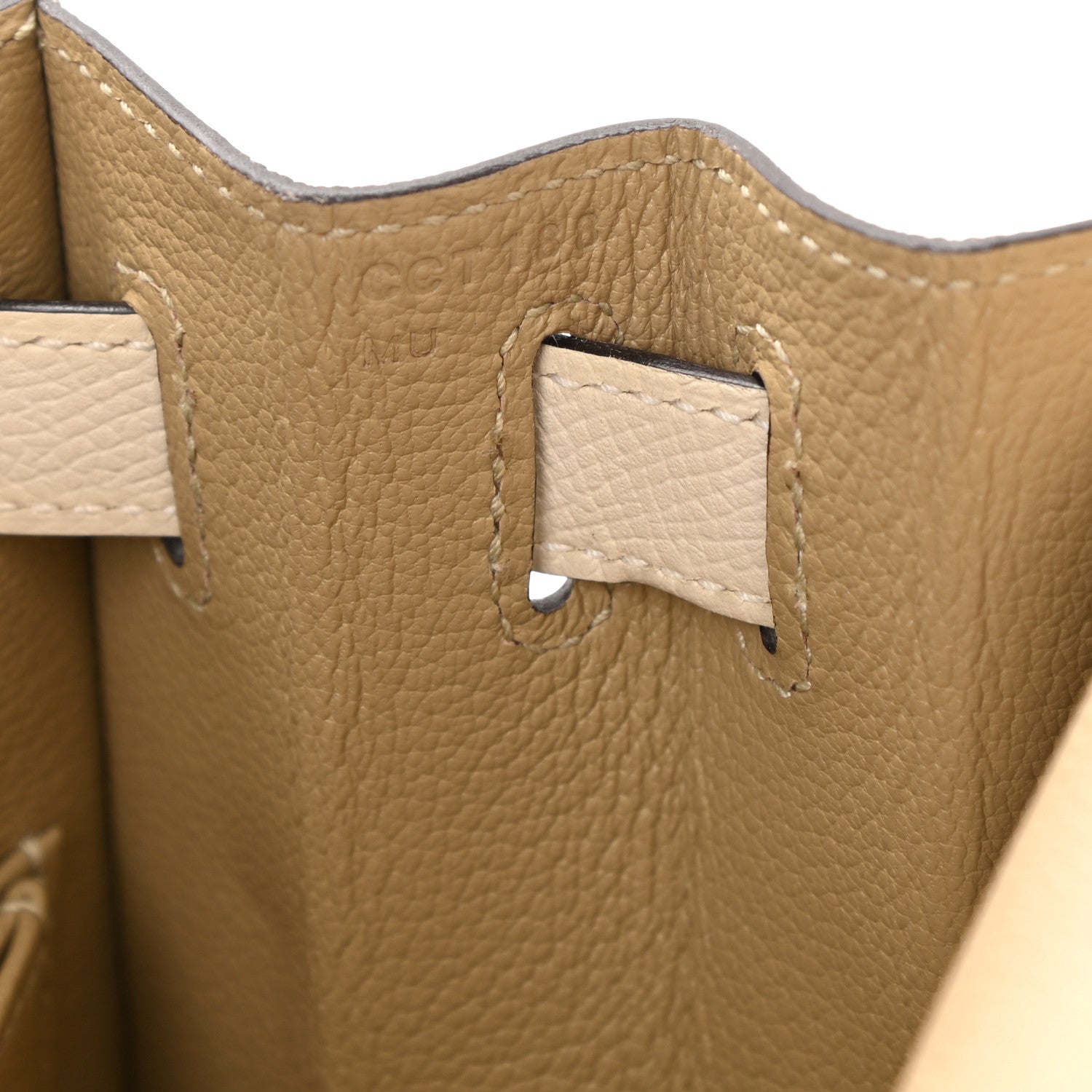 Hermes Epsom Bi-Color Horseshoe Kelly Sellier 28 Trench Craie 7 of 11