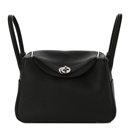Hermes Taurillon Clemence Lindy 26 Black 1 of 10