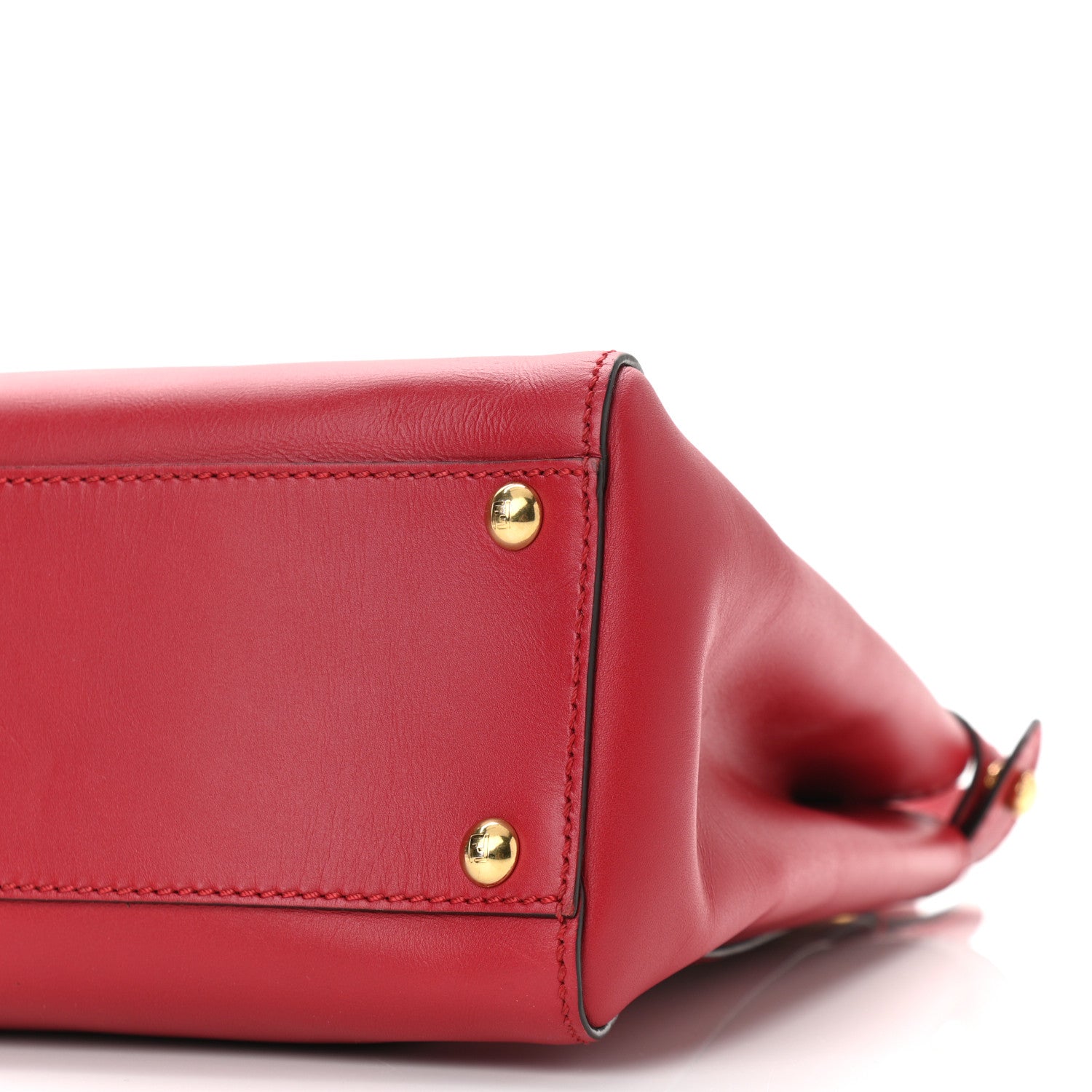 Fendi Vitello Morgan Fabric Jacquard Pequin Medium Peekaboo Iconic Satchel Mattone Tobacco Black 10 of 10