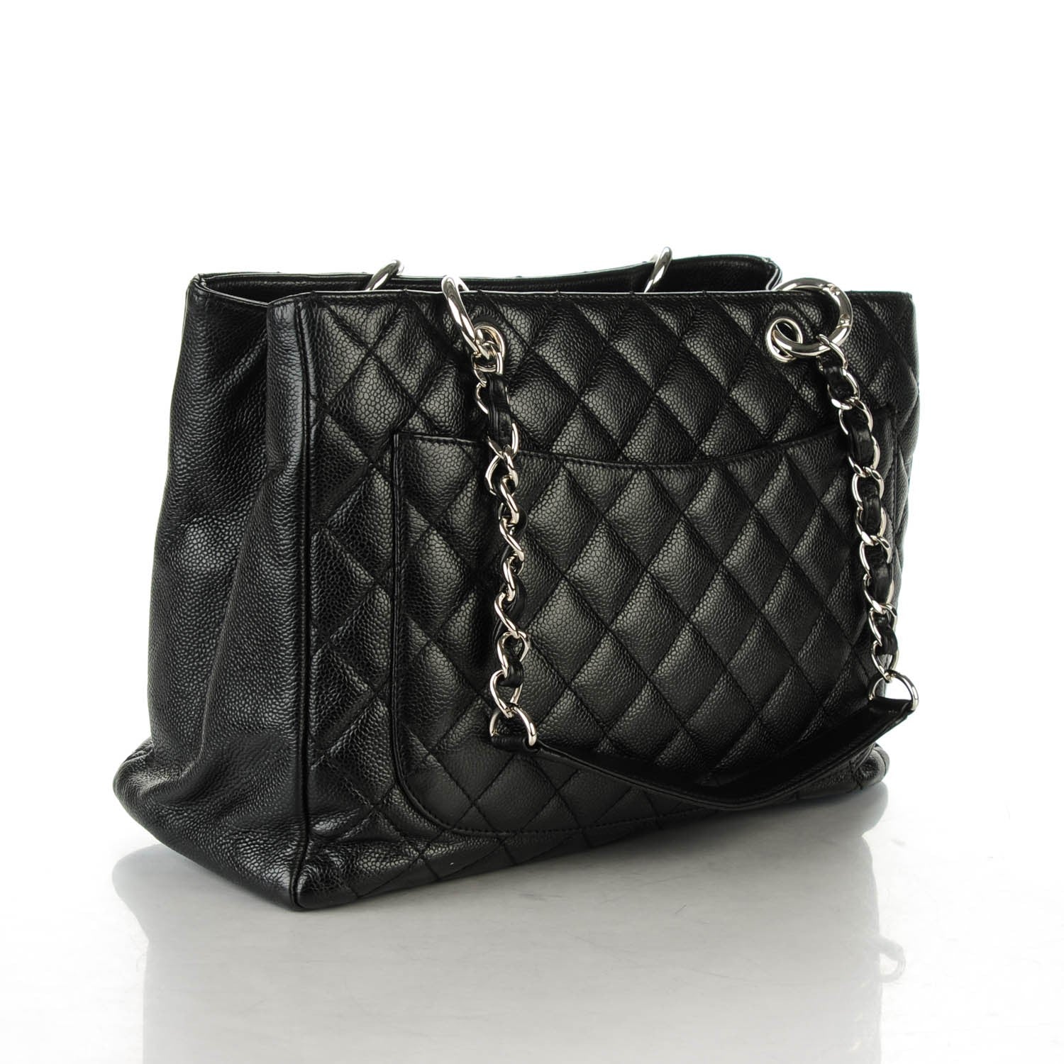 Chanel Caviar Quilted Grand Shopping Tote GST Black 3 of 7