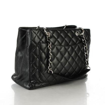 Chanel Caviar Quilted Grand Shopping Tote GST Black 3 of 7
