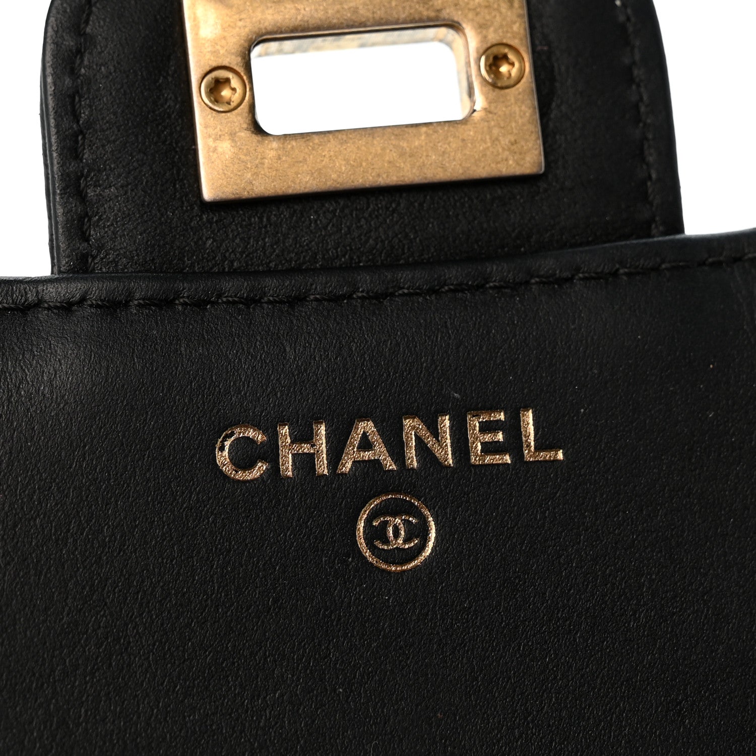 Chanel Aged Calfskin Quilted Reissue Compact Wallet Black 6 of 11