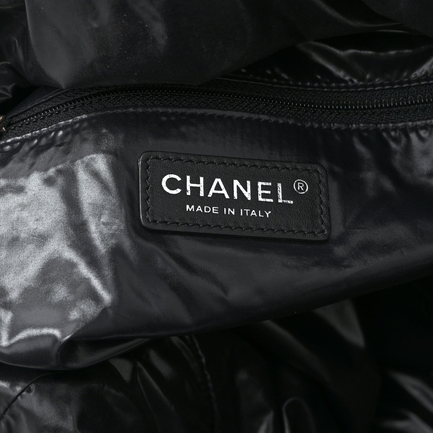 Wool Calfskin Embroidered Paris Hamburg Drawstring Backpack Black