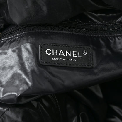 Chanel Wool Calfskin Embroidered Paris Hamburg Drawstring Backpack Black 6 of 10
